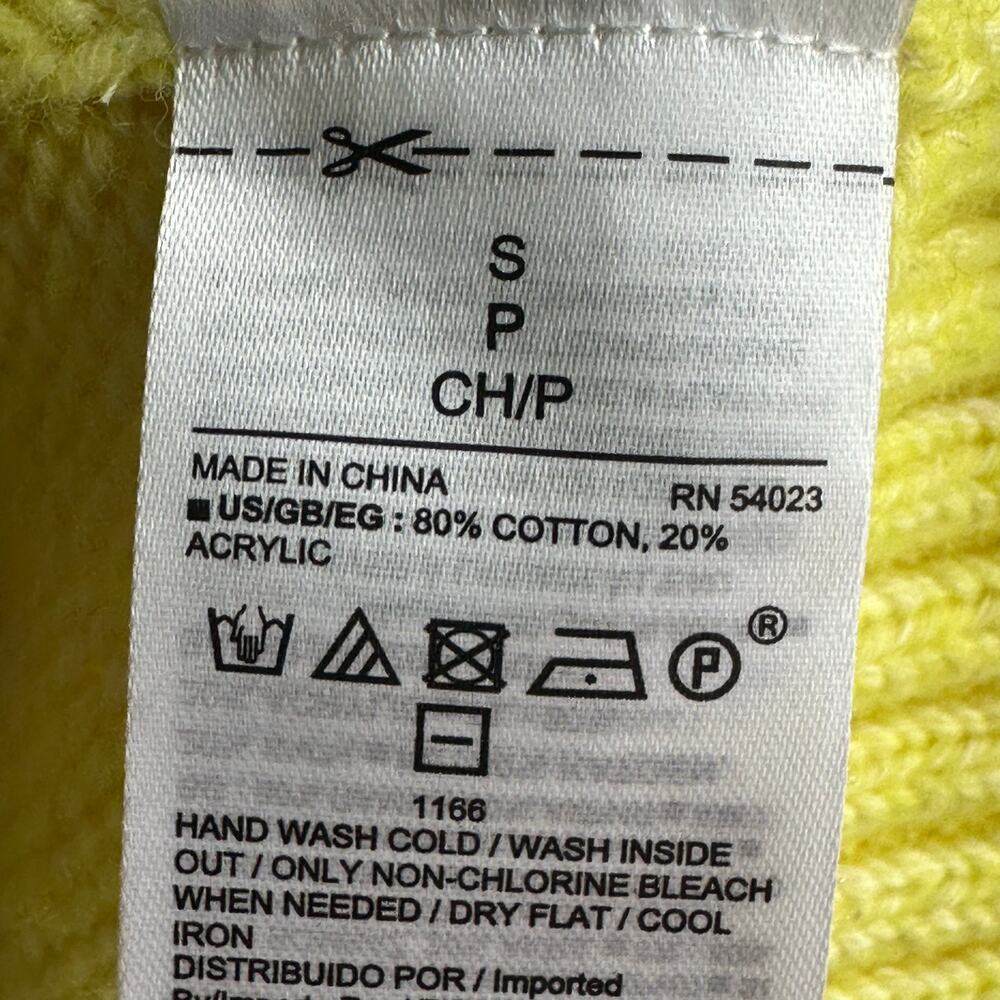 GAP Puff Sleeve Crewneck Sweater | Radioactive Yellow | Size Small - Picture 7 of 8